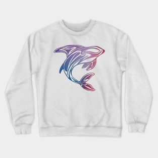 Purple Orca Whale Tattoo Crewneck Sweatshirt